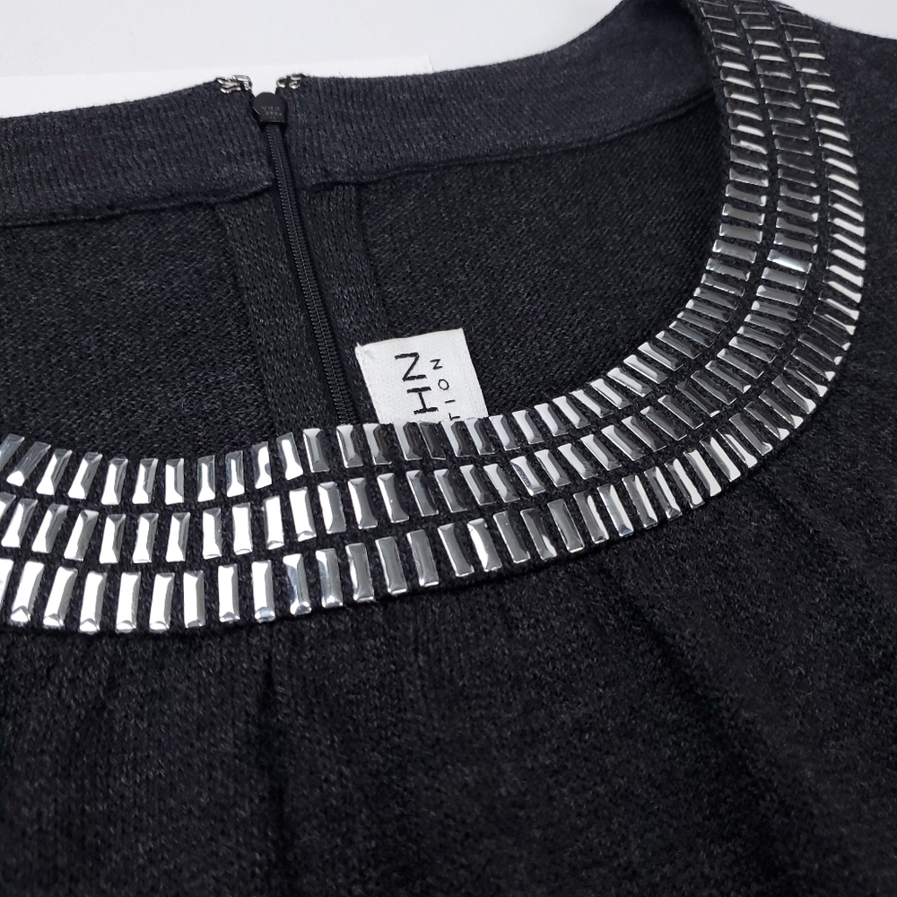St. John Collection Charcoal Silver Sheath Dress 6 - Picture 9 of 12